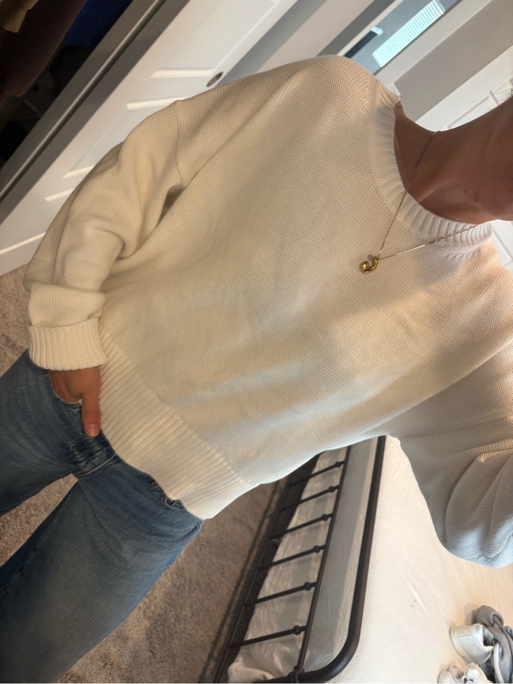 Quince Ivory Crewneck Sweater - Picture 4 of 4
